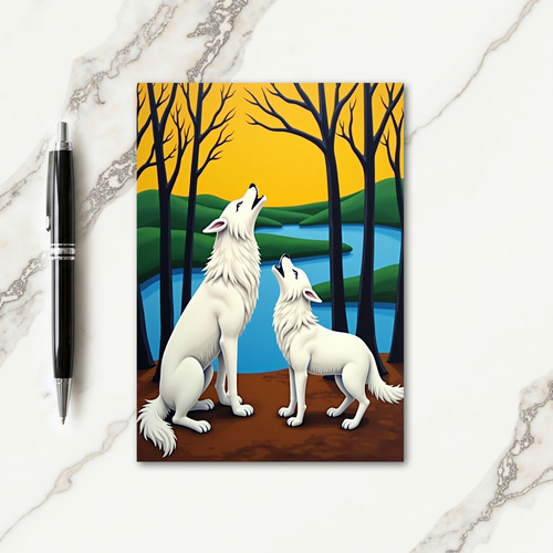Canine Mothers Day Howl Art Card