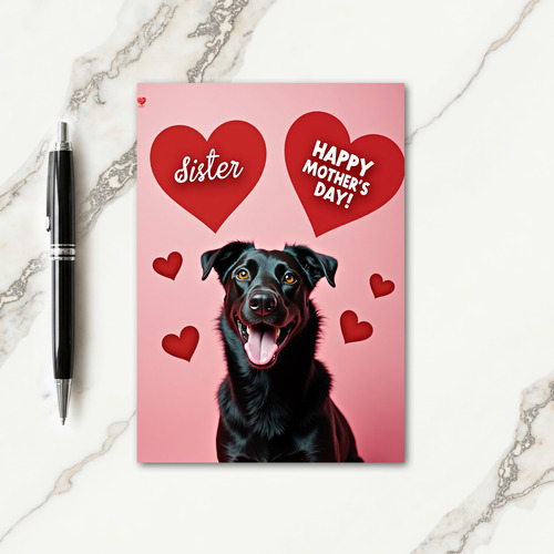 Canine Sister Mothers Day Card