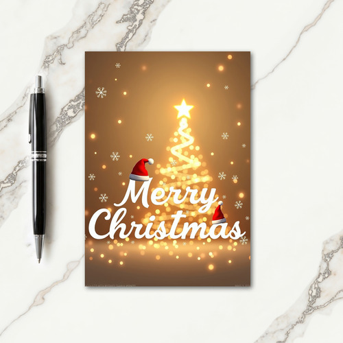Capped Merry Christmas Card