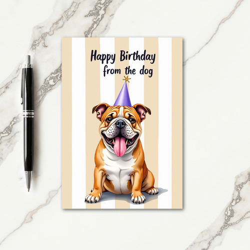 Caramel Dog Birthday Card