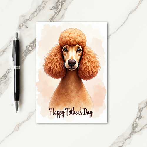Caramel Dog Fathers Day Art Card