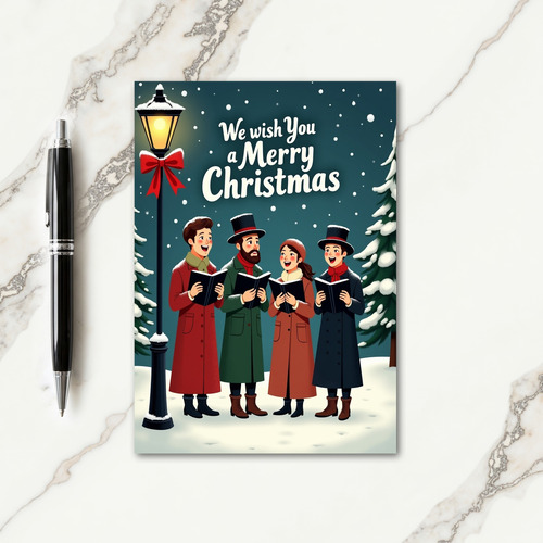 Carolers Christmas Card thumbnail