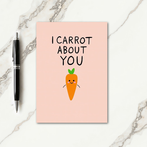 Carrot About You Simple Art Card