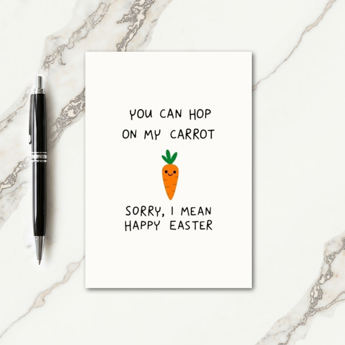 Carrot Happy Easter Message Card