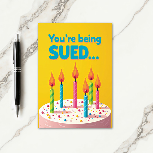 Cartoon Cake Birthday Card