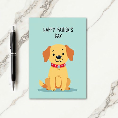 Cartoon Canine Fathers Day Card