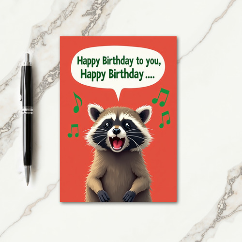 Cartoon Creature Birthday Card