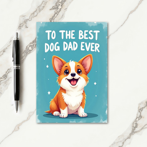 Cartoon Dog Fathers Day Card