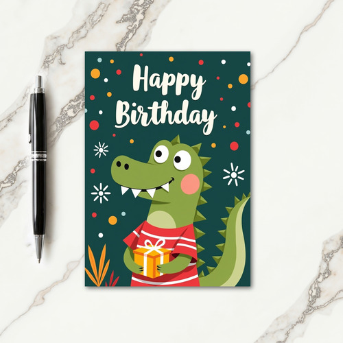 Cartoon Gift Birthday Card