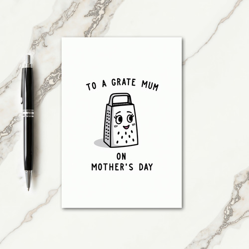 Cartoon Grater Mothers Day Card