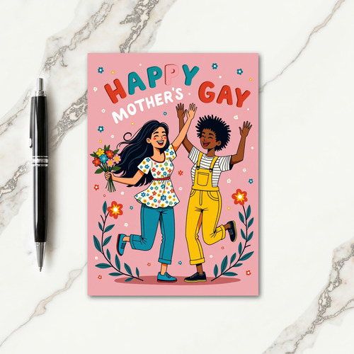 Cartoon Mothers Day Love Card