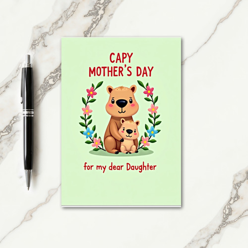 Cartoon Mothers Embrace Card