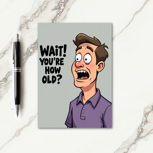 Cartoon Surprise Birthday Card