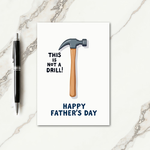 Cartoon Tool Fathers Day Card