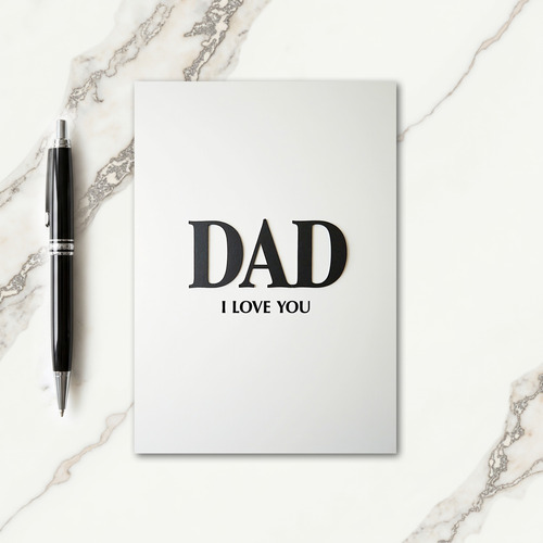 Carved Dad I Love You Card