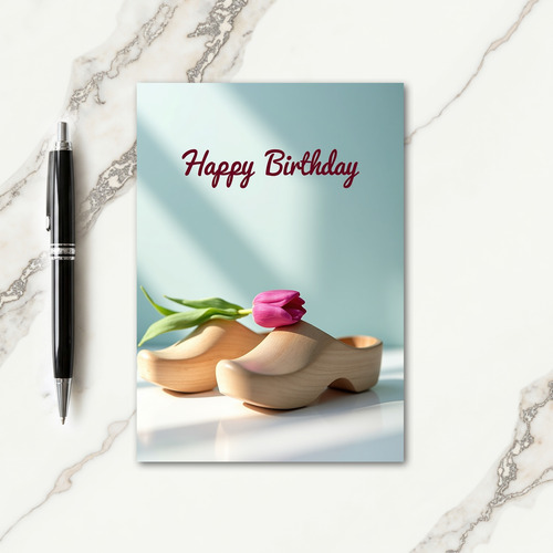Carved Shoe Birthday Card