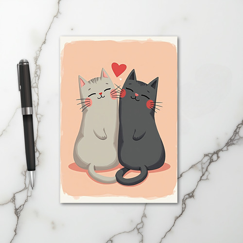 Cat Couple Love Card