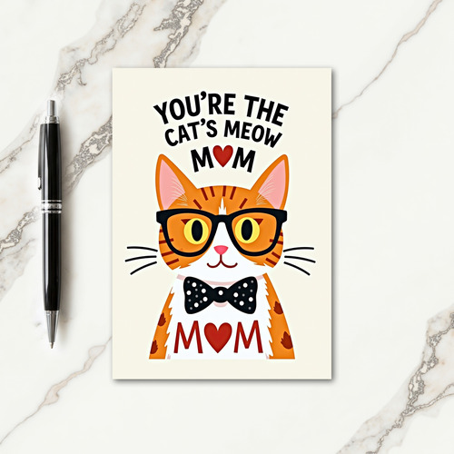 Cat Love Mothers Day Greeting Card