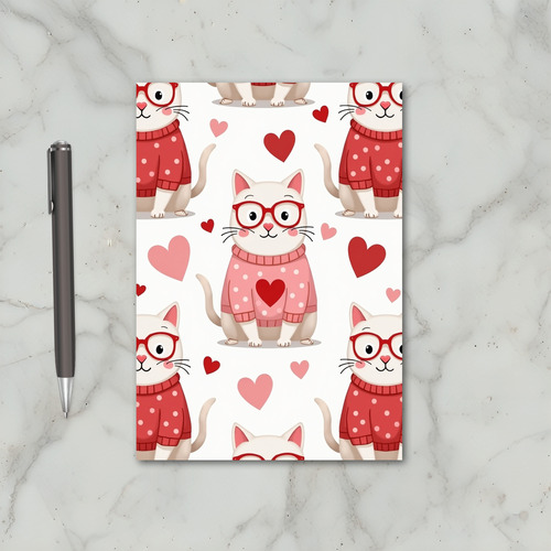 Cat Lovers Cute Valentine Card
