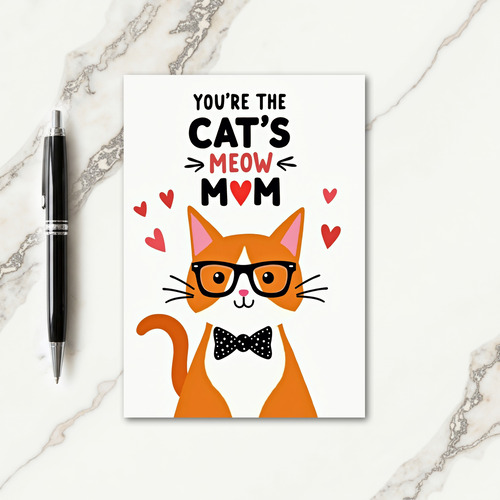 Cat Loves Mothers Day Art Card
