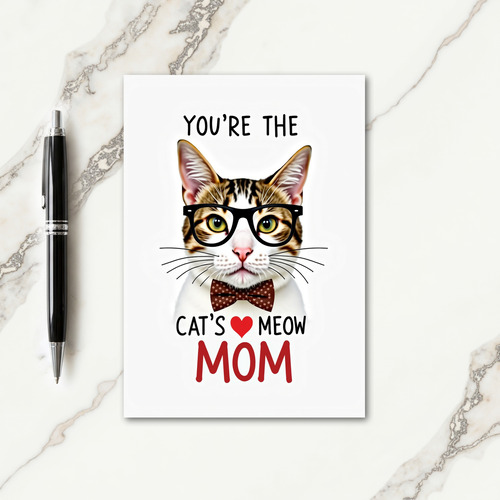 Cat Portrait Mothers Day Card