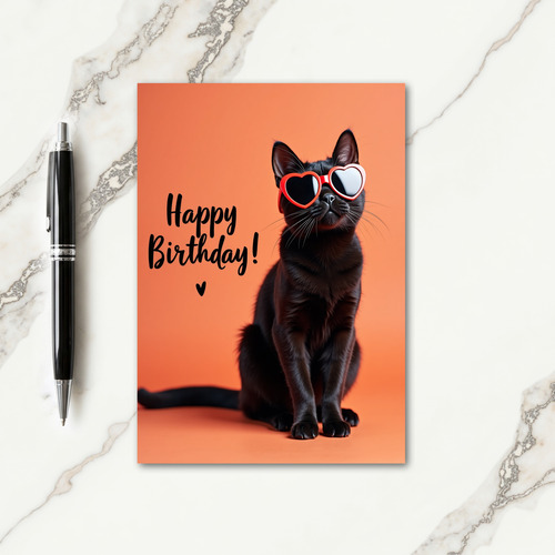 Cat Silhouette Birthday Card