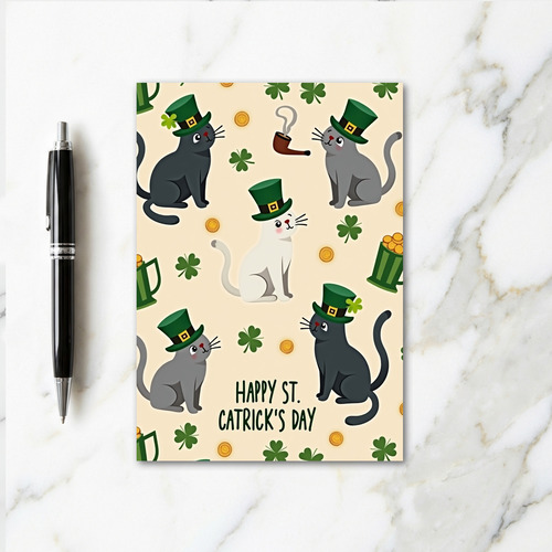 Cats Luck Happy St Patricks Day Card