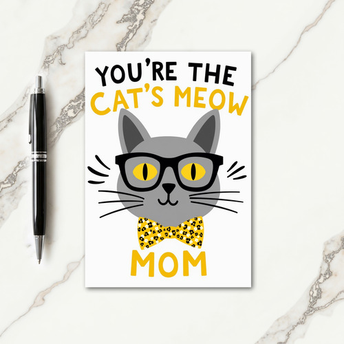 Cats Meow For My Amazing Mom Card