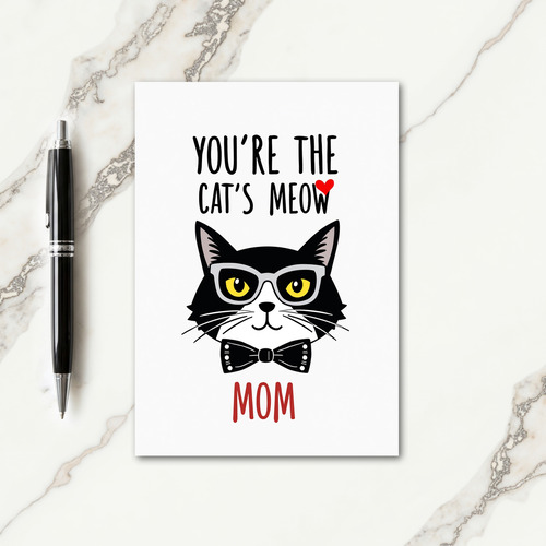 Cats Meow Great Mom Greeting Card
