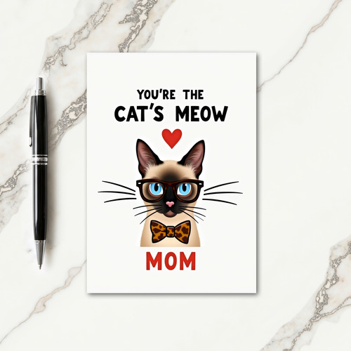 Cats Meow Mom Mothers Day Card