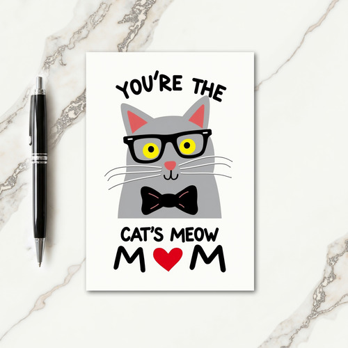 Cats Meow Moms Day Graphic Card