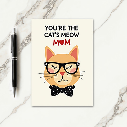 Cats Meow Moms Day Message Card