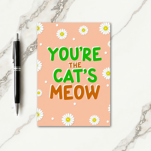 Cats Meow Mothers Day Floral Card