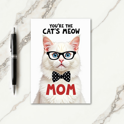 Cats Meow Mothers Day Mom Card