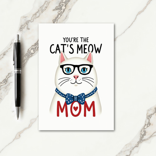 Cats Meow Mothers Day Mom Heart Card