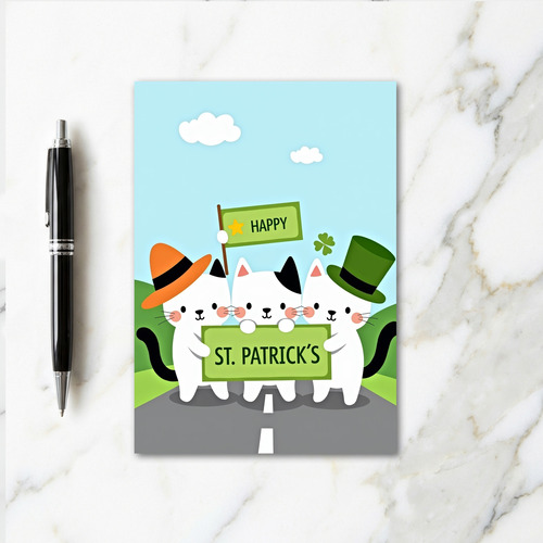 Cats St Patricks Day Fun Card