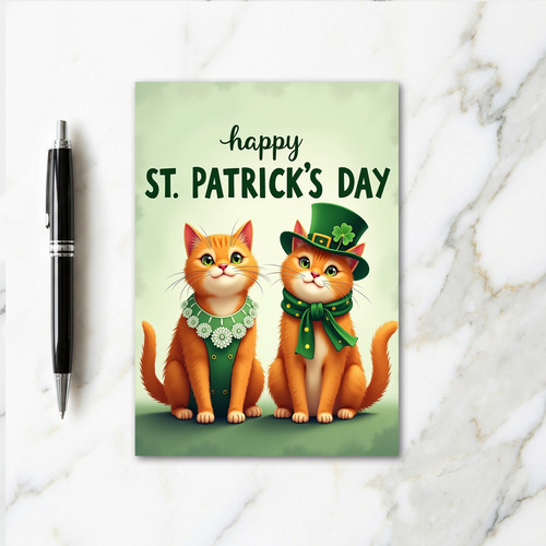 Cats St Patricks Day Happy Card