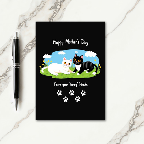Cats Sweet Mothers Day Art Card