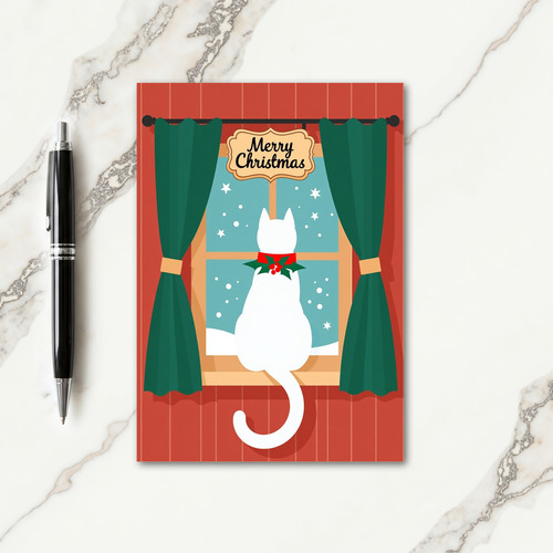 Cats Winter Window Card thumbnail