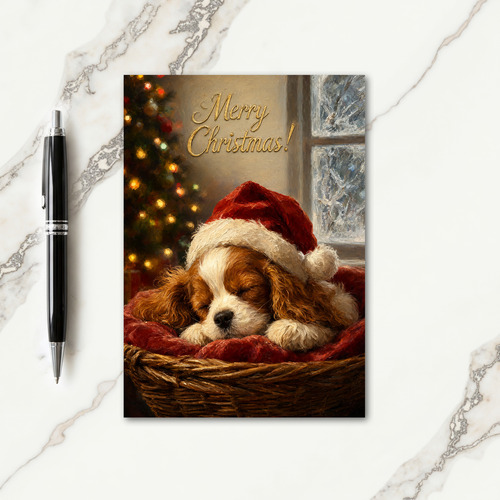 Cavalier King Charles Spaniel Christmas Card