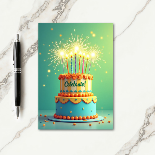 Celebrate Birthday Cake Card