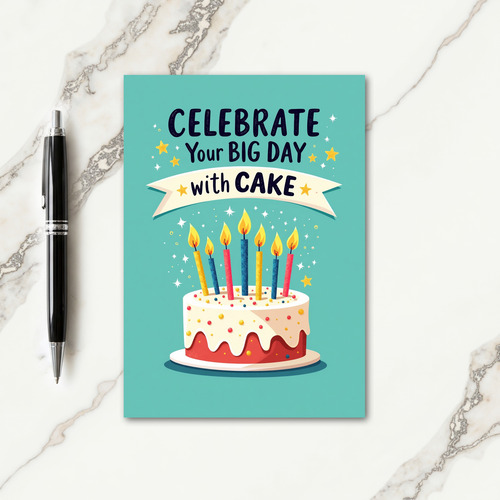 Celebrate Birthday Cake Sprinkles Card