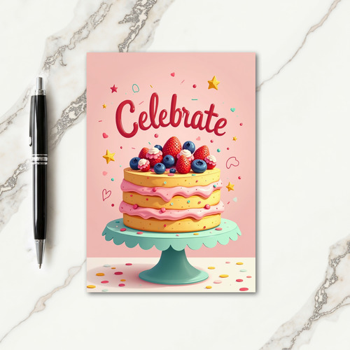 Celebrate Cake Image Card