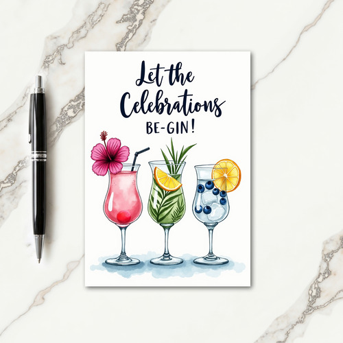Celebration Birthday Beverage Card