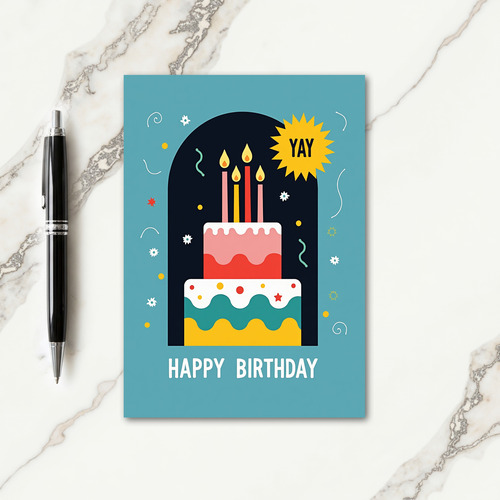 Celebration Birthday Cake Card