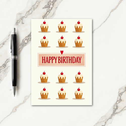 Celebration Birthday Cherry Card