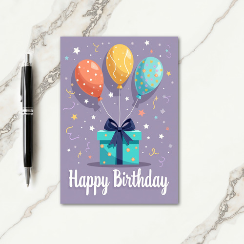 Celebration Birthday Present Card