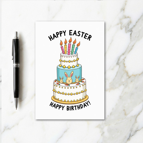 Celebration Cake Happy Easter Card