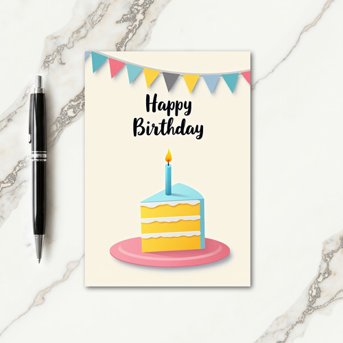 Celebration Cake Slice Birthday Card
