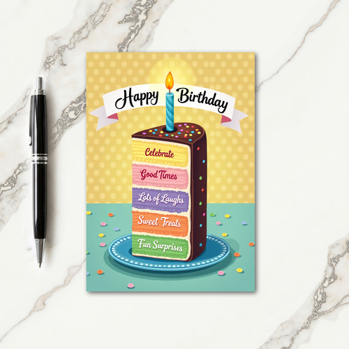 Celebration Cake Slice Card
